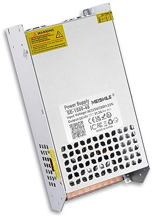 MEISHILE 48V 31.3A 1500W Netzteil Schaltnetzteile Stromversorgung AC to DC Transformator für LED Licht Streifen Glühbirne, Maschine, Trafo 230V 220V auf 48Volt 5A 8A 10A 15A 20A 25A