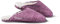 Fellhof Lammfell Hausschuh TRENDY Filz Damen Herren Fell Pantoffeln mit Rutschfester Sohle für Winter & Sommer Hausschuhe aus ECHTEM Lammfell Naturprodukt atmungsaktiv (40/41 violett Melange)