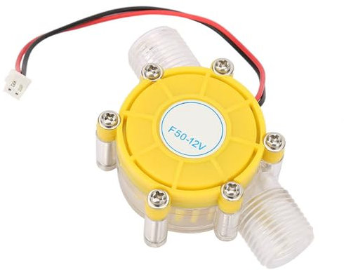F50 Micro Hydro DC Wasserströmungspumpe Turbine Wasserkraft Energiegenerator (F50 12V transparent gelb)