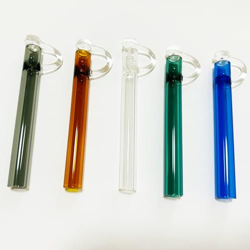 5-Stück Glas Ölbrenner, AGD LIGHTS Glasrohr, dickes Glas, Hpme Gebrauch mehrfarbig