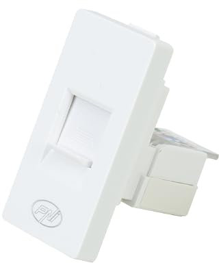 Internet socket PNI RJ45M modular, CAT5, CAT6, recessed mounting, white