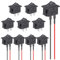 VEXUNGA 5Pezzi Mini Interruttore a Bilanciere con Cablaggio ON OFF e 5Pezzi Interruttori 12V 2Pin 6A 250V 10A 125V SPST Pulsante Interruttore a Levetta 12 Volt per Auto Pannello Moto Nero (10Pezzi)