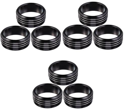 JECOMPRIS 9pcs Car Vent Accessories Air Condition Button Ring Covers Fit Car Dials No Tool Required Decorative Ring for Ac Knob