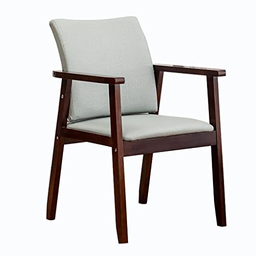 Silla de comedor de madera maciza, sillón moderno para dormitorio, hotel, salón, muebles cómodos para comedor (color: cereza, tamaño: mediano)