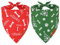 ADOGGYGO Weihnachts-Hundehalstuch, rot/grün, mit Aufschrift Merry Christmas, hochwertiger strapazierfähiger Stoff, verstellbare Passform, Hundehalstücher für große und extra große Hunde, Haustiere