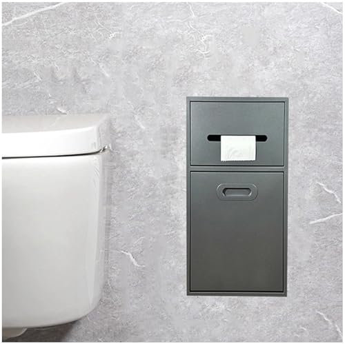 Edelstahl Duschnische Badezimmer Einbauwand Nischenregal Toilettenpapier Lagerregal Dusche Nische Einsatz Eingebetteter Mülleimer für Toilettenpapier Abfall