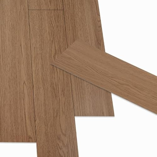 IDMarket - Lames PVC adhésives SOLEA 2,23m² Bois façon chêne foncé