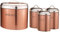 PREMZO Kitchen Food Storage Canisters Jar Set Bread Bin Tea Coffee Sugar Jars Tins Airtight Lid Lightweight Space Saving Counter Set Tea Coffee Sugar Containers Home & Kitchen Storage (Rose Gold)