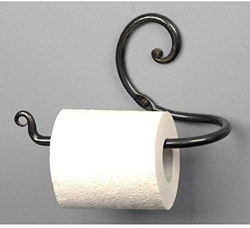 Suixtil Porte-Papier Toilette GoCraft Fait Main for Salle de Bain, WC, Montage Mural, Fer forgé, métal forgé