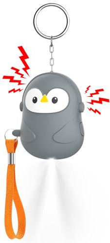 Taschenalarm 130 dB, Persönlicher Alarm für Frauen Sehr Laut, Schrillalarm mit LED-Licht zur Selbstverteidigung, Notfall Alarm Schlüsselanhänger für Kinder und Senioren