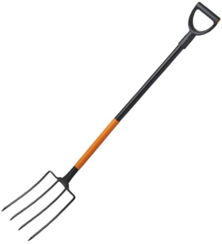 pokm toolsmarket – Grabegabel mit Metallstiel & Gummigriff – 4-Zinken Forke Dunggabel Spatengabel – Für Erde, Wurzeln & Harte Böden – Made in EU
