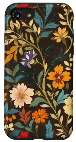 Dark Aesthetic Wildflower Design Hülle für iPhone SE (2020) / 7 / 8