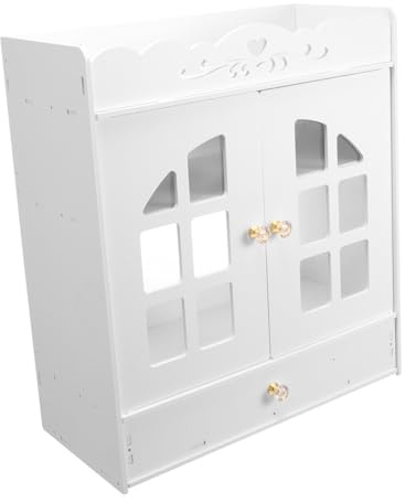 DIYEAH Wandorganizer Badezimmer Ohne Bohren Kunststoff Hängeschrank Mit Doppelklapptür Großer Stauraum Feuchtigkeitsbeständig Kompakte Badezimmer Wandmontage
