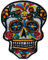 Bebuz Day of The Dead Sugar Skull Embroidery Iron-On Patches for Clothing Sew-On Applique for DIY Crafts Denim Jackets Jeans Backpacks