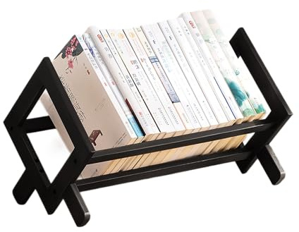 MumaHome Libreria da Scrivania in Bambù, Porta Libri Salvaspazio | Organizzatore da Tavolo per Libri, Documenti e Cancelleria| Design Moderno per Studio e Ufficio| 42 cm