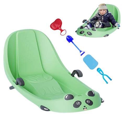 Ratpzou Schlitten Für Kleinkinder - Ergonomisch Familienfreundlich | Kinder Outdoor Schlitten Mit Bremse - für kalte Wetterbedingungen, verschneite Hügel, Parkanlagen, Hinterhöfe, Spielplätze und