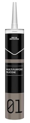Universal Silikon Dichtmasse – Elastisch & Wasserdicht, Zum Abdichten und Verfugen, Für Bad und Küche, Vielseitig Einsetzbar, 280g Schwarz
