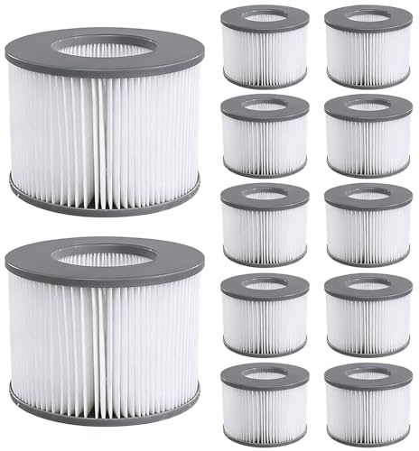 12 Stück Ersatz Filterkartusche für MSPA Whirlpool Filter Modellen ab 2020 | Ersatz Filter für Mspa Filterkartusche für Whirlpool, Filterkartusche Wasserfilter für Aufblasbare Pools, Heiße U-Boote, Spa