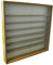 WATSONS REVEAL 6 Shelf Glass Wall Display Cabinet – Oak Effect – Wall Mounted Display Case with Doors – Storage for Collectibles, Ornaments & Action Figures