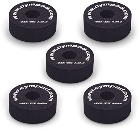 Cympad Optimizer Foam Cymbal Washers 40x15mm – Set of 5 Cellular Foam Pads for Cymbals – Improves Sound, Protection & Stability – Fits All Setups – Drummer Must-Have