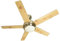 Deckenventilator mit Licht und Fernbedienung Fresco 112 cm, Gehäuse Nickel gebürstet, Wendeflügel in Kiefer und Silber