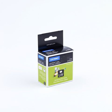DYMO® Etikett LabelWriter, selbstklebend, ablösbar, Papier, 24 x 12 mm, weiß (1.000 Stück), Sie erhalten 1 Packung á 1000 Stück