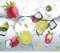 murando - Vlies Fototapete Küche 350x256cm Foto tapete Wohnzimmer Vliestapete XXL Wandtapete Motivtapeten 3d Effekt Wand Dekoration - Obst Limone Erdbeere grün weiß rot Wasser Eis 10110908-2