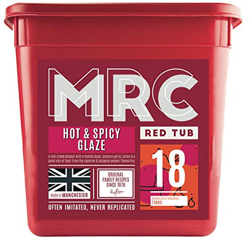 MRC Hot & Spicy Glaze 2.5kg – Professional Chilli Steak Seasoning for Meat, Poultry & Fish – Fiery & Flavourful Bulk Marinade – Free from MSG, Preservatives & Additives – Made in Manchester