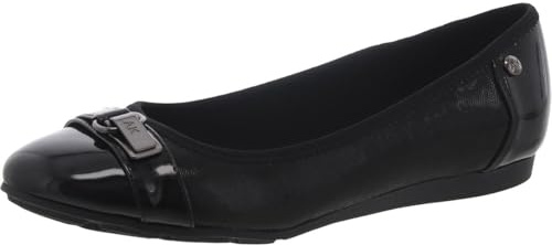 Anne Klein Women's Able Ballet Flat, Black, 8 B(M) US