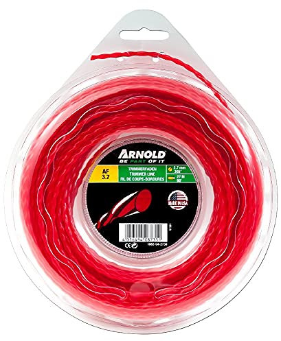 ARNOLD 1082-U4-2730 Trimmerfaden AF 3,7, 2,7mm x 27,4m, rot, rund, gedreht