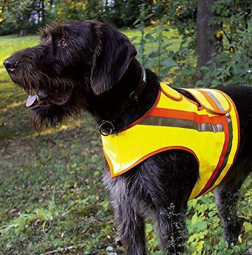 Akah Hunde-SIGNALWESTE Reflektorweste, Gelb, L, für Große Hunde