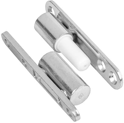 Gedotec Charnières de rénovation en acier inoxydable mat | Charnière de porte monobloc avec technologie de palier lisse sans entretien | Diamètre : 15 mm | Charnière à visser, 2 Parties | 1 Pièce