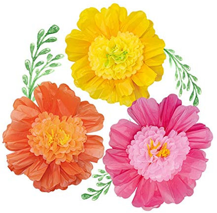 NICROLANDEE 61 cm große Seidenpapierblumen, handgefertigte riesige Papierblumen für Hochzeitshintergrund, Torbogendekoration, Geburtstag, mexikanische Fiesta-Party, Außendekoration