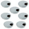 EMUCA - Pasacables de Mesa Circular Ø80mm de zamac Cromado Mate, Tapa pasacables encastrable en Mesa de Oficina/Escritorio, Lote de 7
