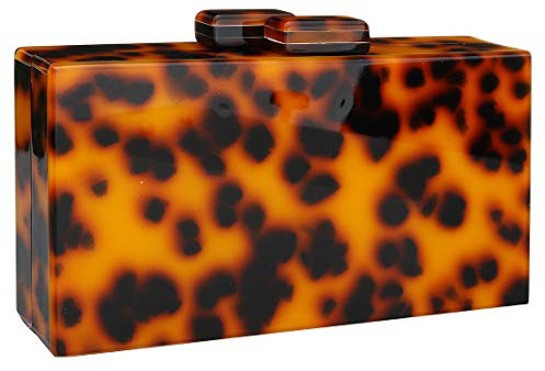 EROGE Acrylic Clutch Purse Perspex Box Colorful Geometric Design Handbags for Women