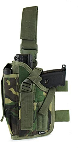 Rap4 Drop Leg Left Handed Large Pistol Holster - Fits Tippmann TiPX