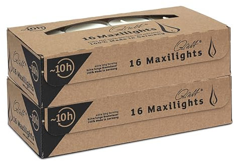 Qult Farluce Teelichter in Kunststoffhülle - Rußfrei - unbeduftet - Nightlights und Maxilights (Qult Farluce Maxilights, 2)