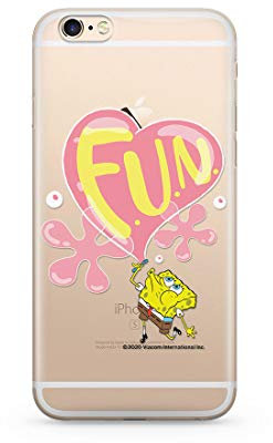 ERT GROUP Original und offiziell Lizenziertes Spongebob Handyhülle für iPhone 6/6S optimal an die Form des Smartphones angepasst, Schutzhülle aus Silikon, teilweise transparent