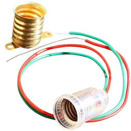 1X 10x E10 LAMPENFASSUNG Glühlampe Lampe Fassung Sockel (Fassung ohne Kabel, 1x)