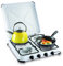 Hornillo de gas portátil 4 luces Kemper- 4650W - blanco lacado