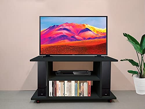 Henor Tavolo su Ruote. Legno FSC® 100 x 40 x 52.5 cm. Ruote di rotazione 360º con freno. Grafite