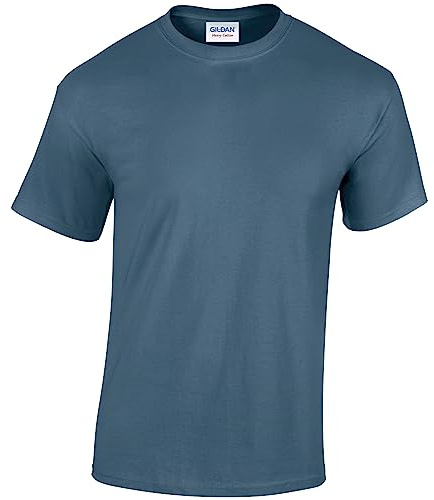Gildan Blank T-Shirt - Unisex Style 5000 Adult, (Indigoblue, XL