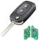 Heart Horse Guscio Chiave per Telecomando 2 Tasti Compatibile con Re-nault Clio 3 Kangoo 2 Master Modus Twingo 1 Pieghevole Ricambio Custodia Chiave con 433Mhz PCF7961A Chip