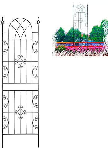 ksamwjf Metall Garten Spalier, Blumentopf Spalier Stakes 88,5X23,6 Zoll, Kletterpflanze Blumenstützrahmen Spalier, für Rosen Blumen Weinrebe Efeu Clematis, Outdoor Decor
