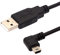 USB 2.0 A Male To Angle Mini Cable,90 Degree Right Angle Mini 5P Data Sync Charge Cord For Garmin Dash Cam Car Navigator DVR Digital Camera 1.5m /5 Ft (Left)
