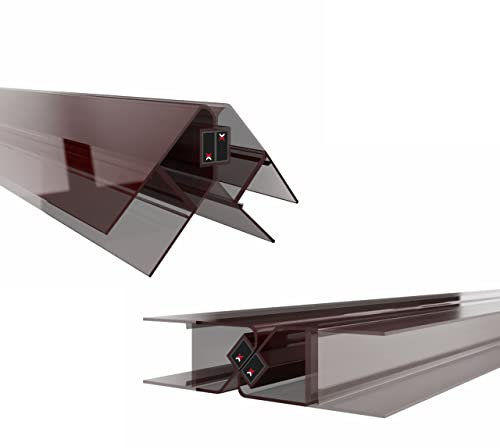KRAUS Premium Duschdichtung DD-42 Magnet- Duschtürdichtung für 6-8mm Glasstärke à 2000mm in grautransparenter Optik Duschdichtungen für Duschtüren & Duschkabinen Dichtungen für 90° & 180° anwendbar