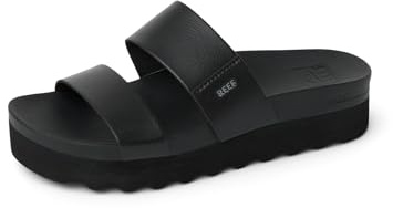 Reef Women's Black Cushion Vista Hi Platform Sandals