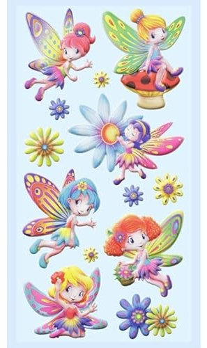 NEU SOFTY 3-D Sticker/Aufkleber, Elfen/Feen, 1 Bogen