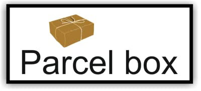 Generic Paketbox Kennzeichnung Aufkleber in Englischer Sprache für England Großbritannien (10cm x 4cm)