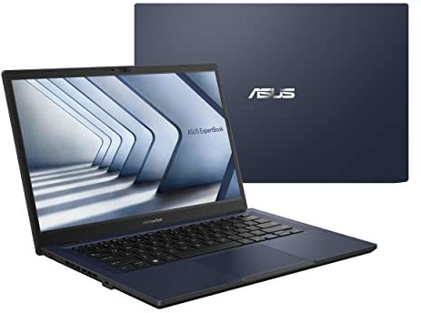 ASUS ExpertBook B1 B1402CBA-EB0821X - Ordenador Portátil 14 Full HD (Intel Core i7-1255U, 16GB RAM, 512GB SSD, Iris Xe Graphics, Windows 11 Pro) Negro Estrella - Teclado QWERTY español